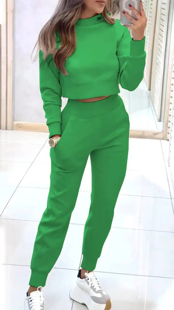 Winter Cropped Sweatshirt Set®