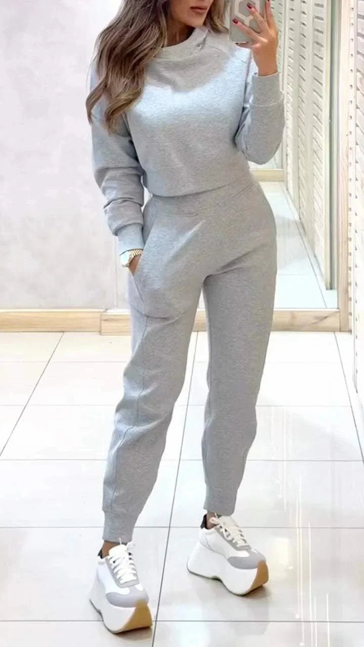 Winter Cropped Sweatshirt Set®