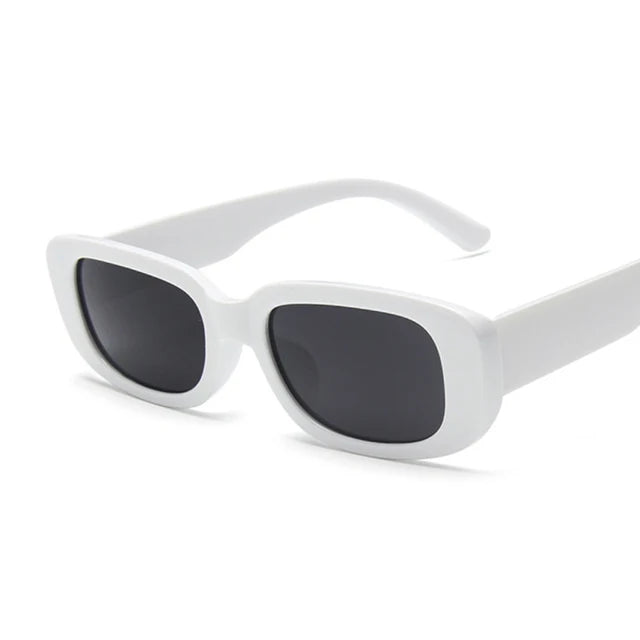 Women's Dark Black Rectangular Sunglasses Fashion Square UV 400 Protection