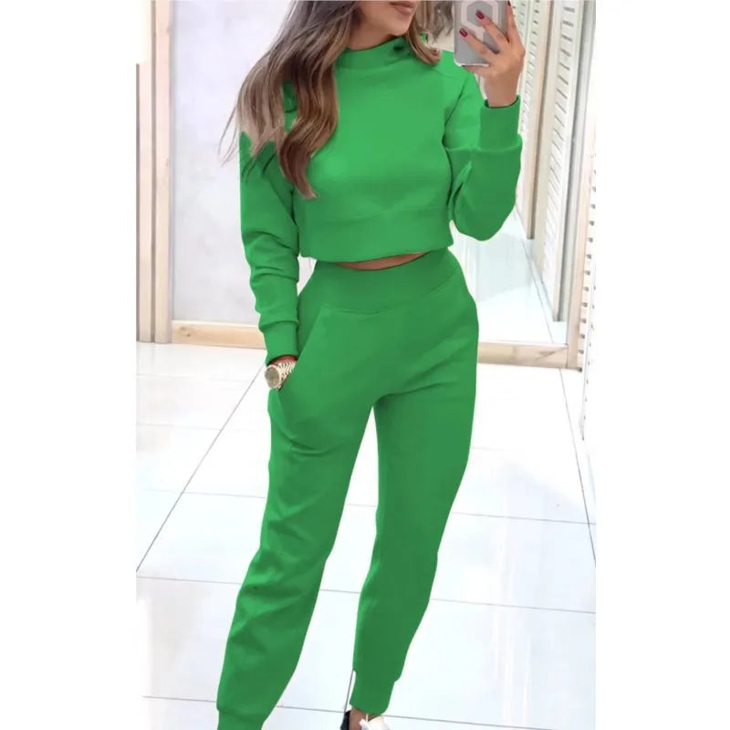 Winter Cropped Sweatshirt Set®