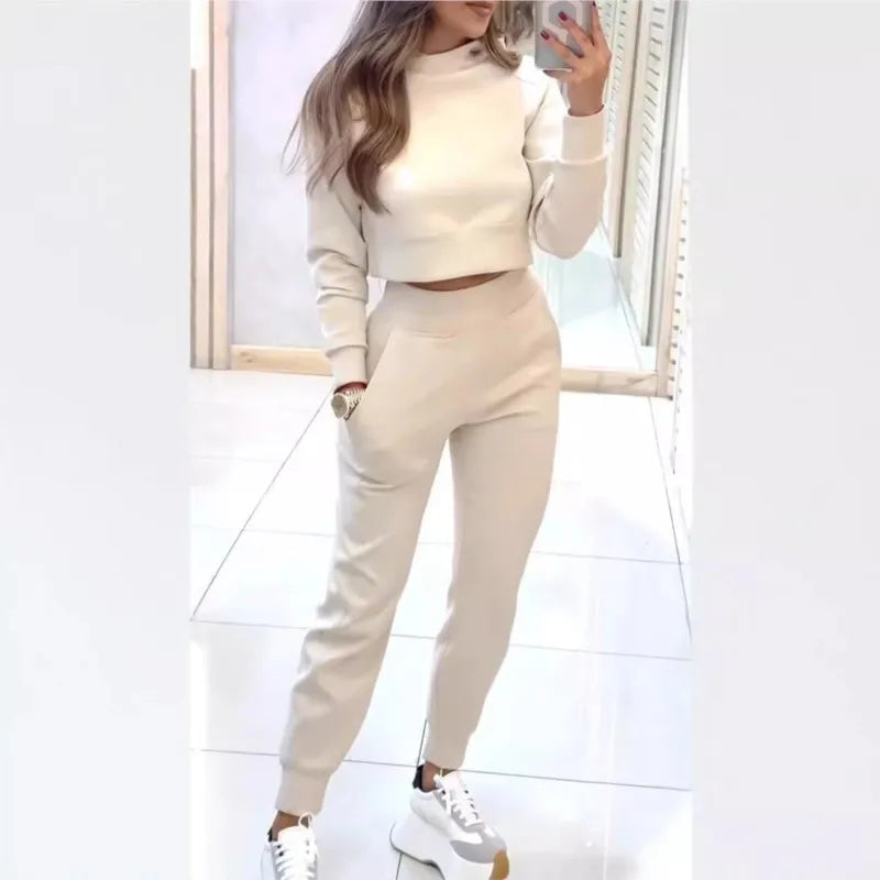 Winter Cropped Sweatshirt Set®