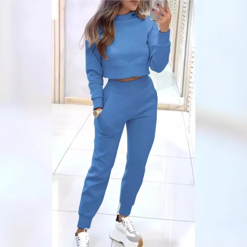 Winter Cropped Sweatshirt Set®