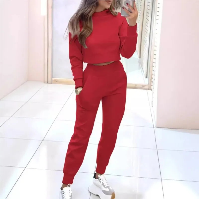 Winter Cropped Sweatshirt Set®